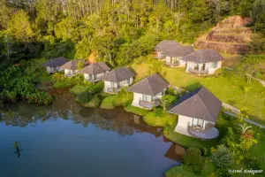 Bungalows set in nature. 