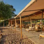 Kokoko Camp open-fronted main lounge area.