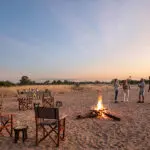 Sundowners by the fire.