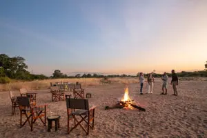 Sundowners by the fire.