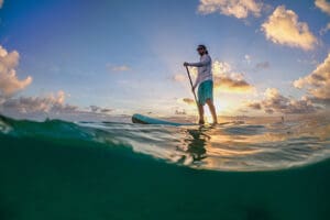 Try your hand at supping on azure waters. 