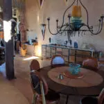 Indoor interiors of the restaurant. 