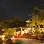 The restaurant at Iharana Bush Camp. 