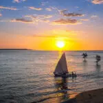 Take a sunset boat cruise off Madagascar's shore.