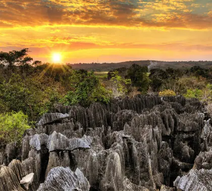 Pintorescos paisajes del Parque Nacional de Tsingy de Bemaraha.