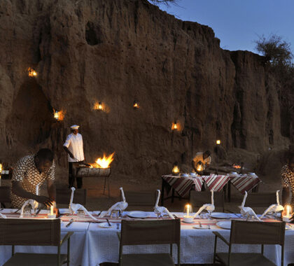 Open-air dinners under the stars. 