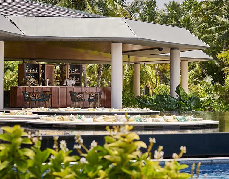 Torti restaurant is close to the pool, serving delicious meals all day.