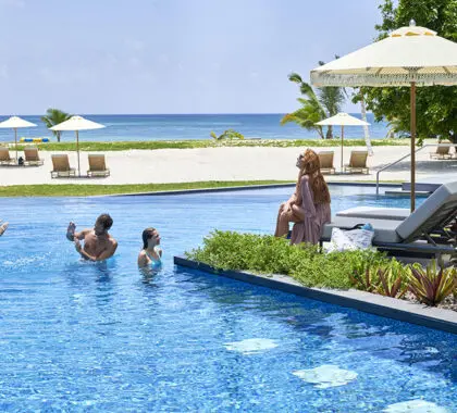 Enjoy the pool area as a family.