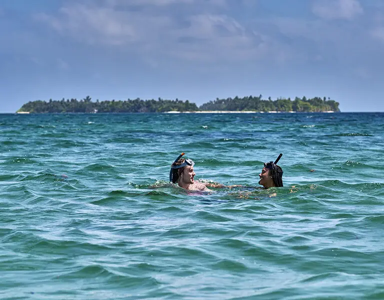 Enjoy snorkelling in crystal clear water.