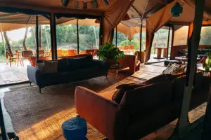 The lounge at Emboo Camp. 