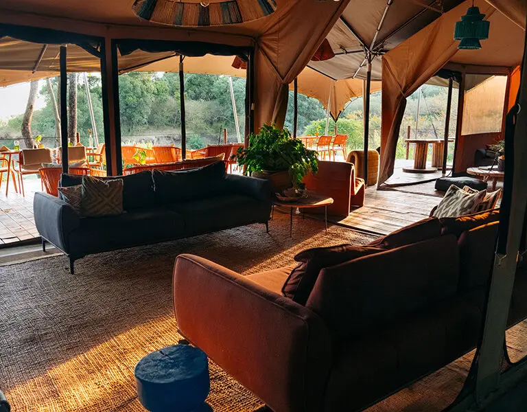 The lounge at Emboo Camp. 