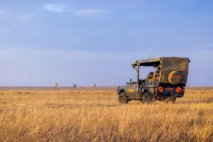 Hot air balloon safaris are available to book in advance. Not to be missed!