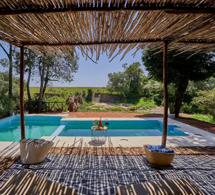 Pase sus horas de ocio junto a la piscina. 