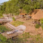 Exterior view of Kafunta River Lodge. 