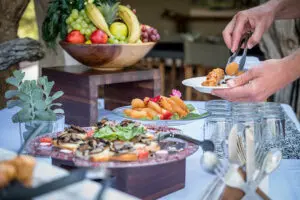 Dining is an extravagant affair. 