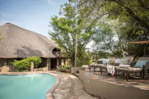 When you aren't searching for the Big Five, have a dip in the swimming pool and relax on the loungers.