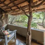 Thatched veranda.