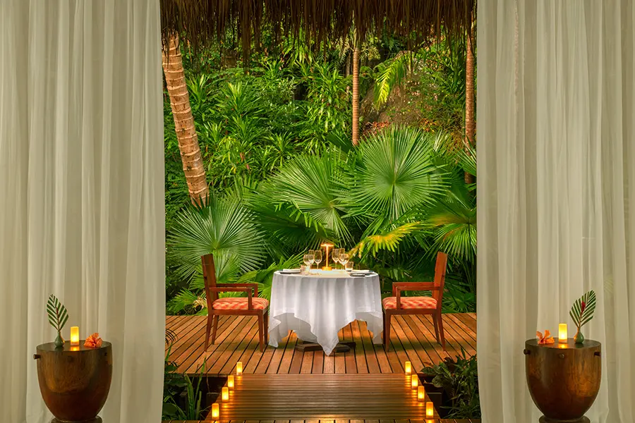 Private dining can be arranged in your villa. 