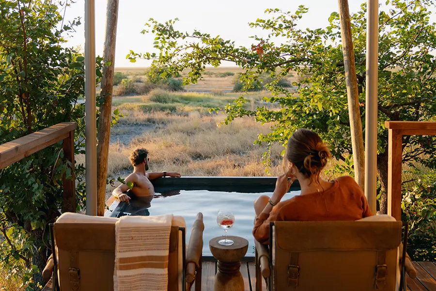 Take a refreshing dip after an early morning game drive. 