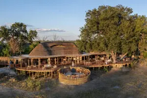 Exceptional views over the Okavango Delta from the viewing deck. 