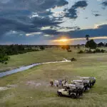 A sundowner stop in the Delta.