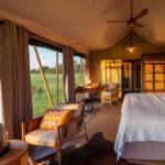 Tent interiors are spacious and comfortable.