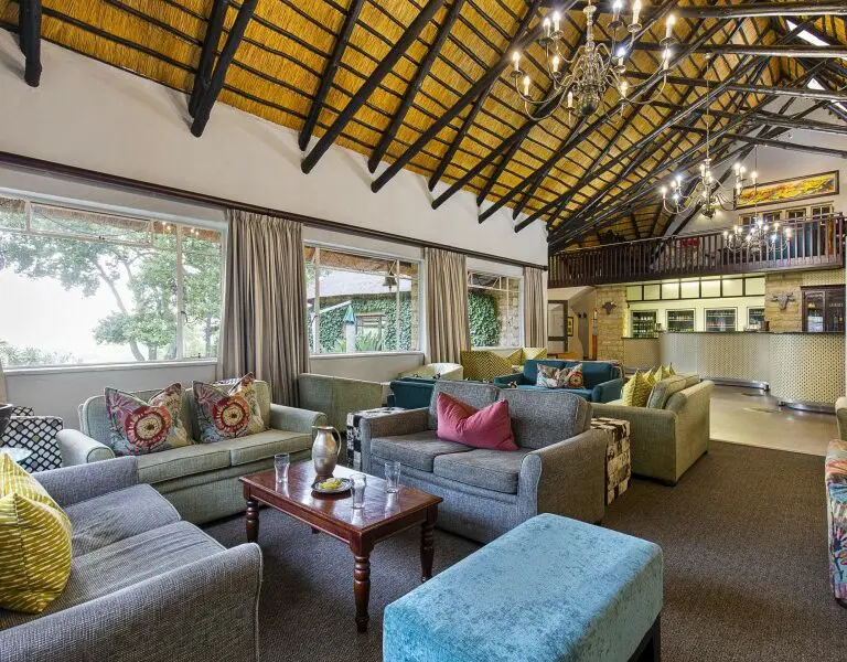 Relax in the comfortable communal lounge area.