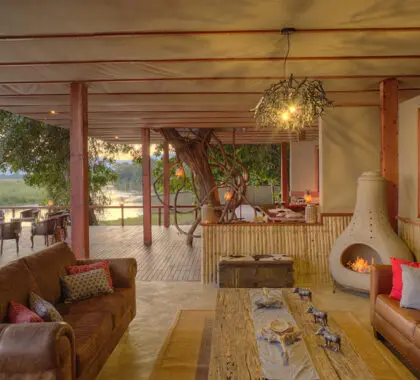 Sausage Tree Camp main guest area.