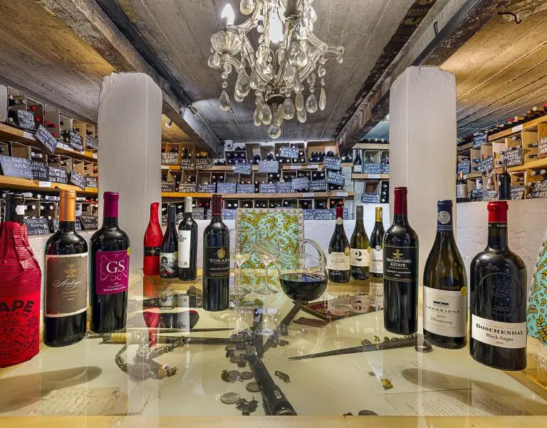 Each meal is paired with a fine wine from the Cavern's underground wine cellar.
