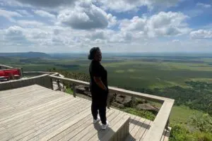 Glücklich auf Safari. 