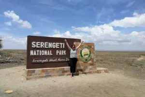 Entrada en el Parque Nacional del Serengeti.