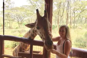 Ein Besuch im Nairobi Giraffe Center. 