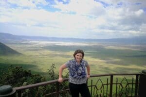 Con vistas al magnífico cráter del Ngorongoro.