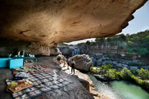 Picnic in Baboon Cave.