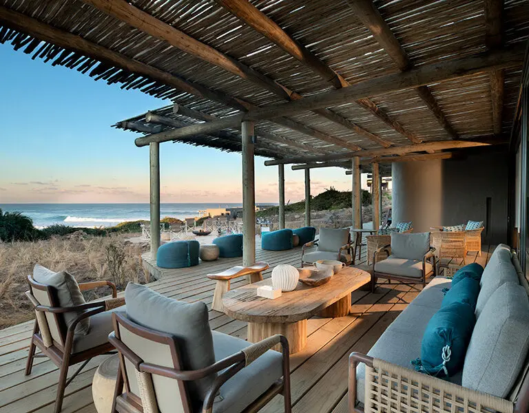 Pick a spot on the deck to relax and take in the ocean views.