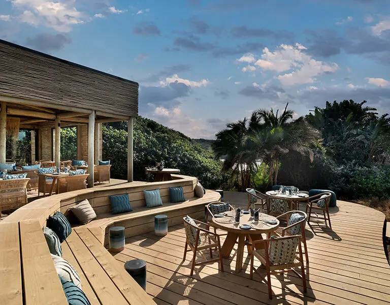 Dine out on the deck on a sunny day.