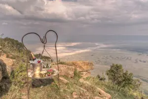 Exceptional views at Ngorongoro Crater Lodge. 