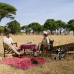 A bush lunch at Sanctuary Swala Camp. 
