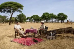 A bush lunch at Sanctuary Swala Camp. 