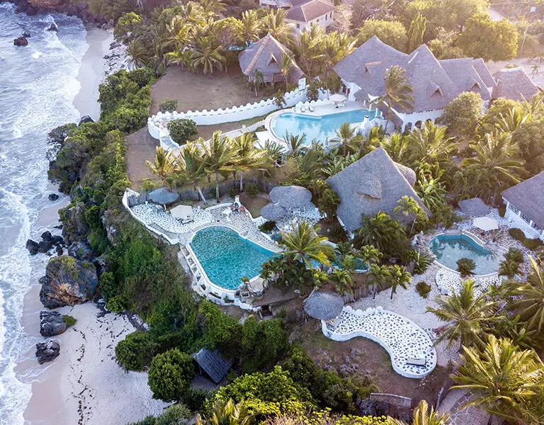 Aerial view of the resort. 