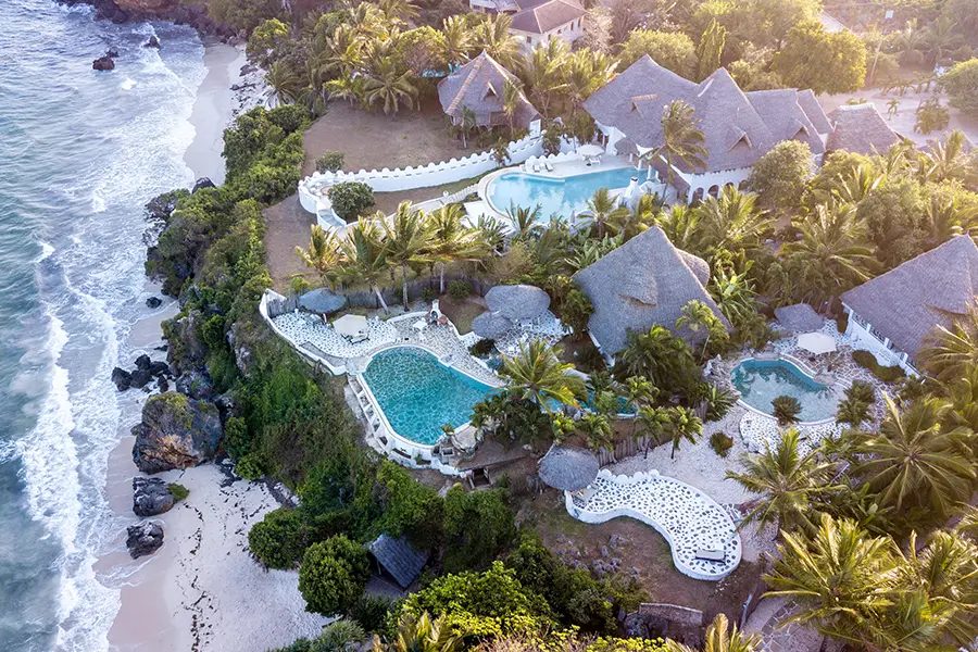 Aerial view of the resort. 