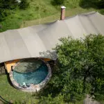 Aerial view of the main area. 