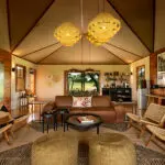 The lounge area beckons with the promise of relaxation. 
