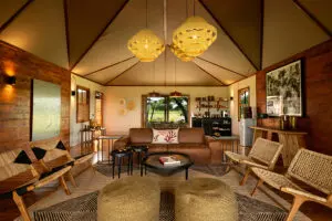 The lounge area beckons with the promise of relaxation. 
