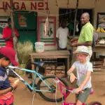 Take the kids on a village bike tour. 