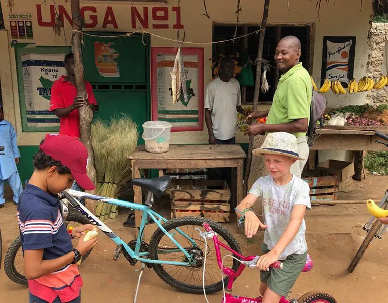 Take the kids on a village bike tour. 
