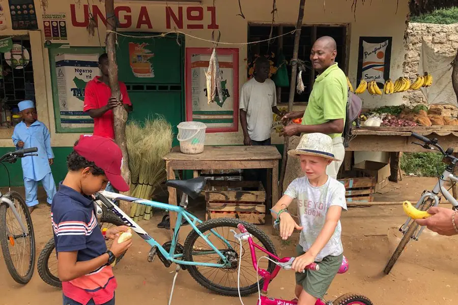 Take the kids on a village bike tour. 