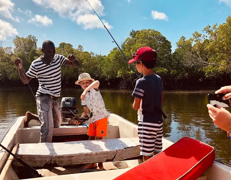 Take the kids fishing. 