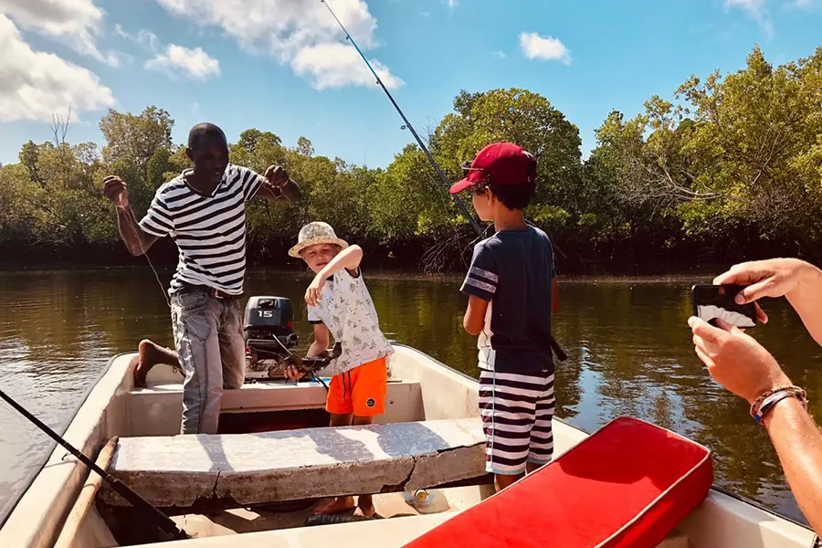 Take the kids fishing. 