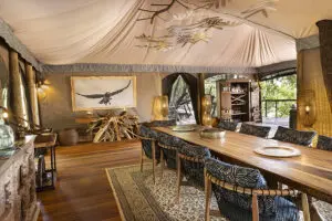 The communal area of camp. 